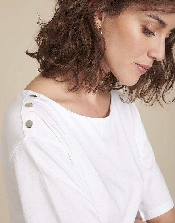 Tee-shirt blanc col bateau Calvi | 1-2-3 Tee-shirt blanc col bateau Calvi PhotoZ | 1-2-3