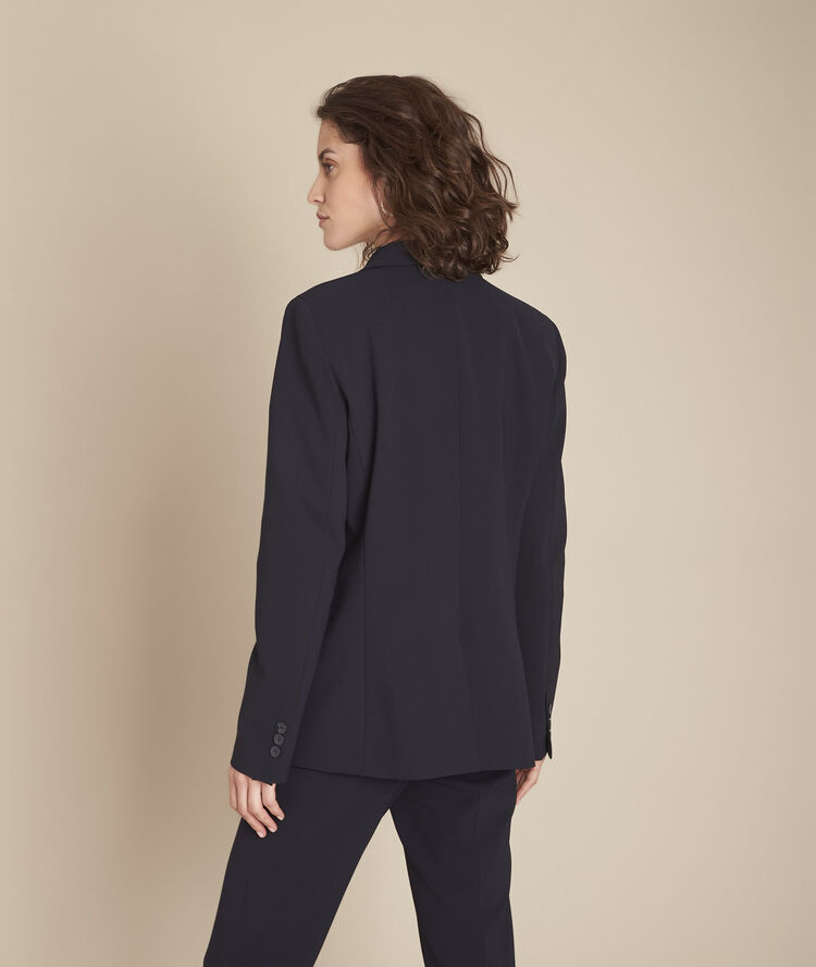 Veste marine microfibre col chale stella marine.