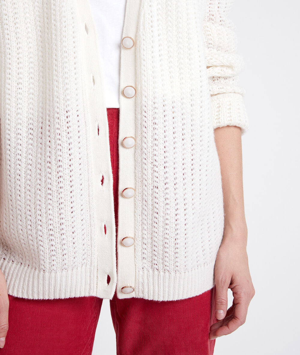 Gilet en laine responsable crème andrea creme.