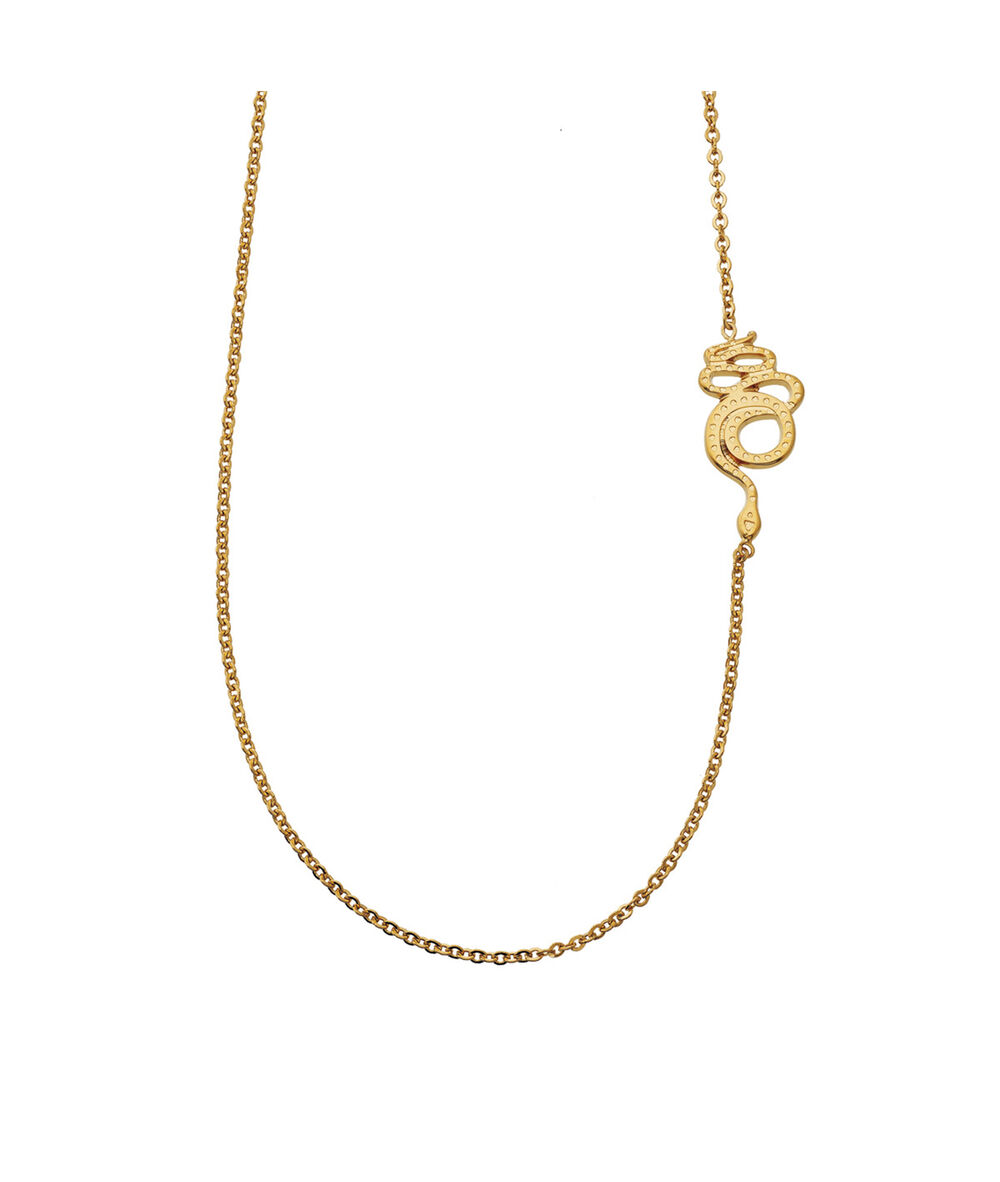 Collier serpent or bijoux l&eacute;one.