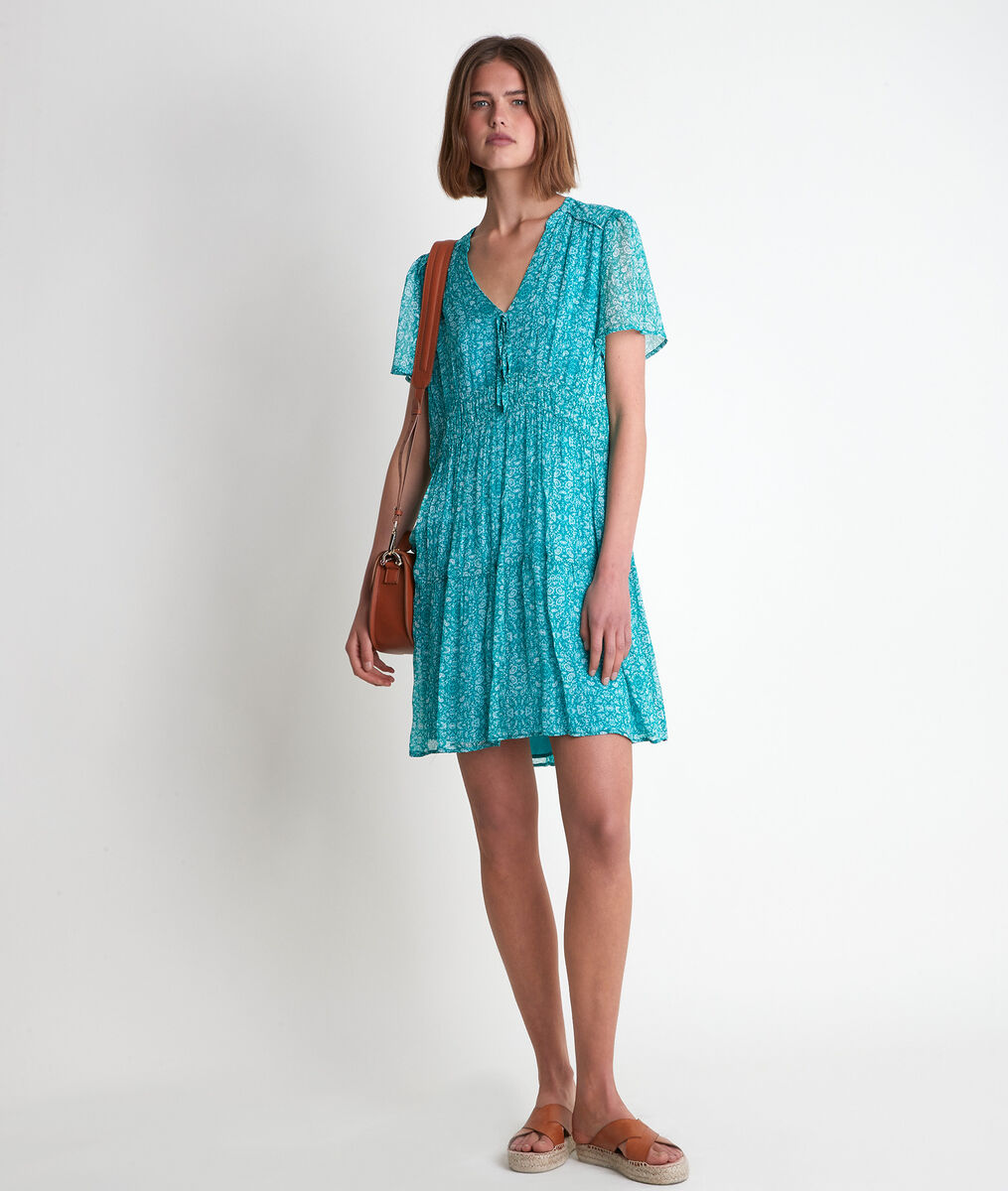 Robe imprimée turquoise Lola | 1-2-3 Robe imprimée turquoise Lola PhotoZ | 1-2-3