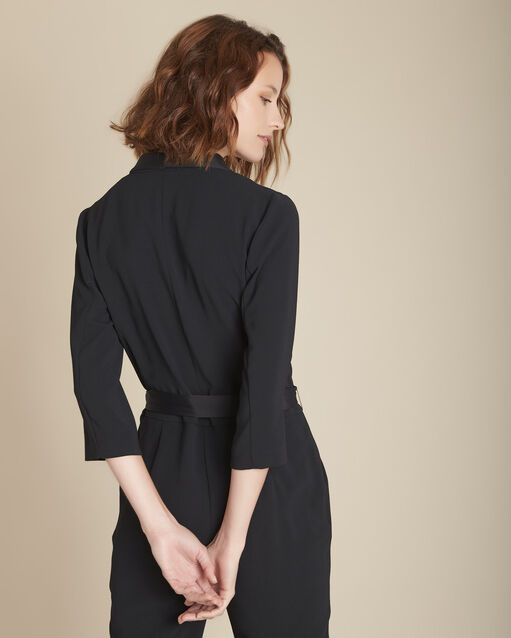 Combinaison noire en microfibre rines noir.