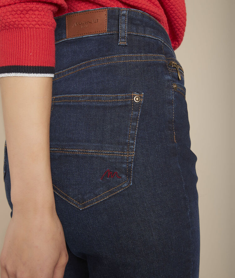 L'iconique : jean slim jean brut sultan indigo fonce.