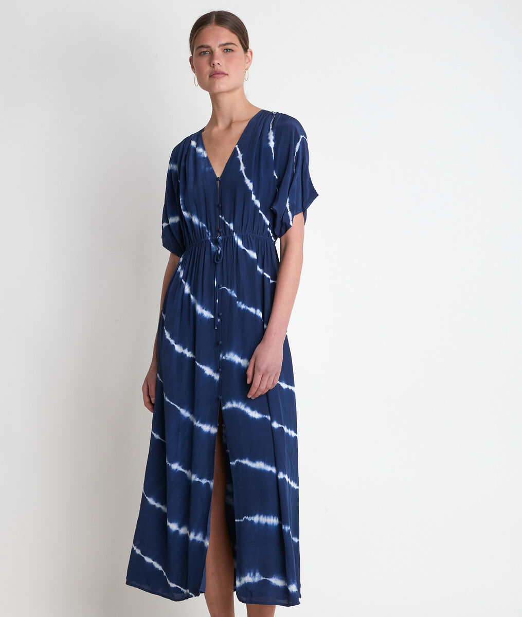Robe longue imprimée encre Leslie | 1-2-3 Robe longue imprimée encre Leslie PhotoZ | 1-2-3