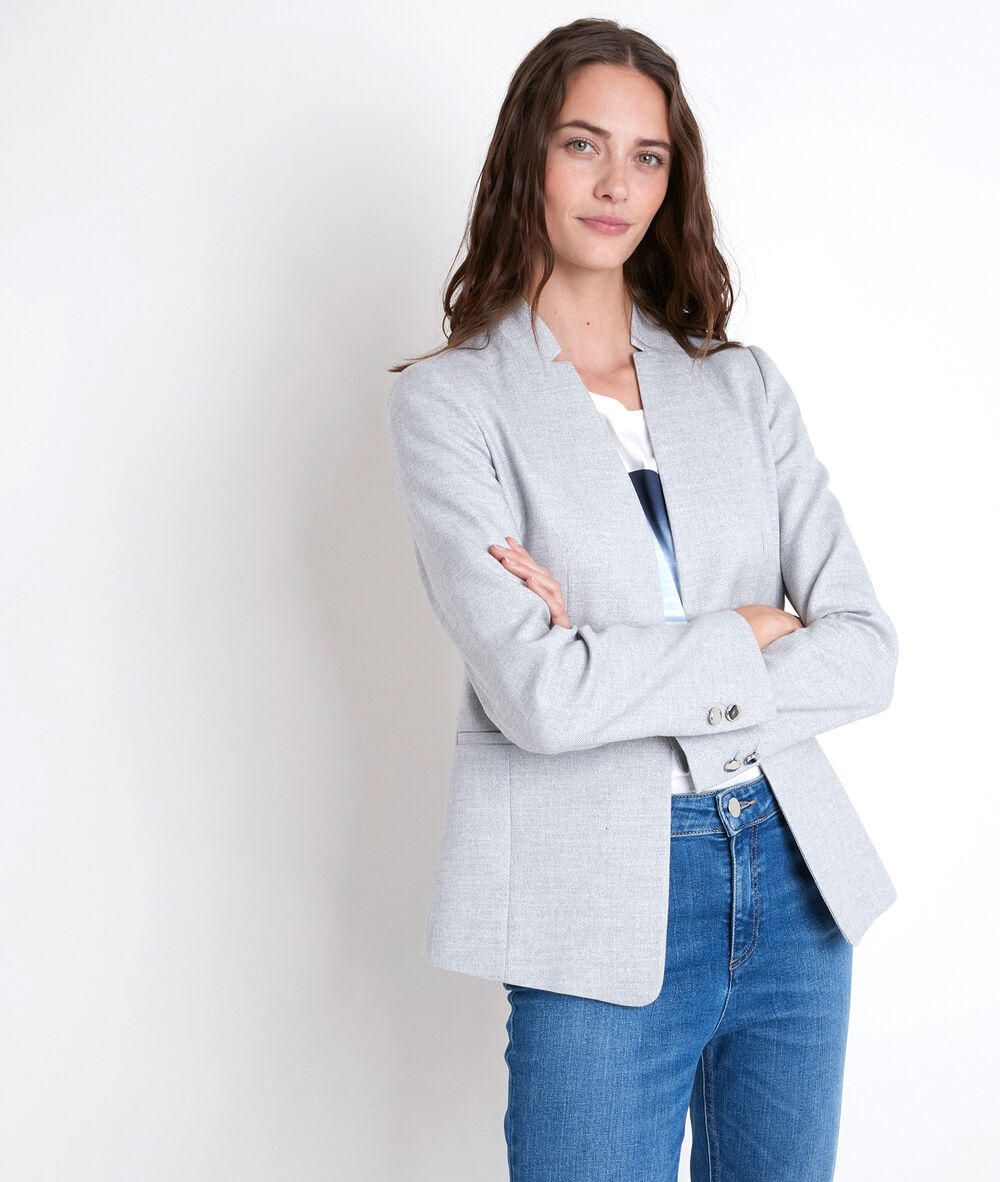 Graue jacke mit lurex precious gris chine.