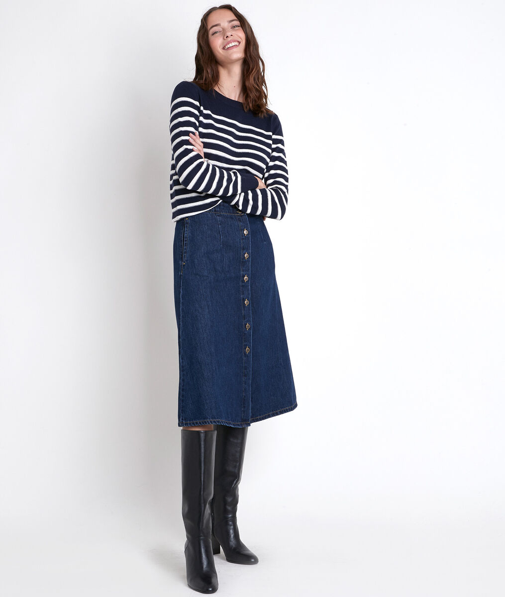 Pull en polyester recyclé rayé Alban | 1-2-3 Pull en polyester recyclé rayé Alban PhotoZ | 1-2-3