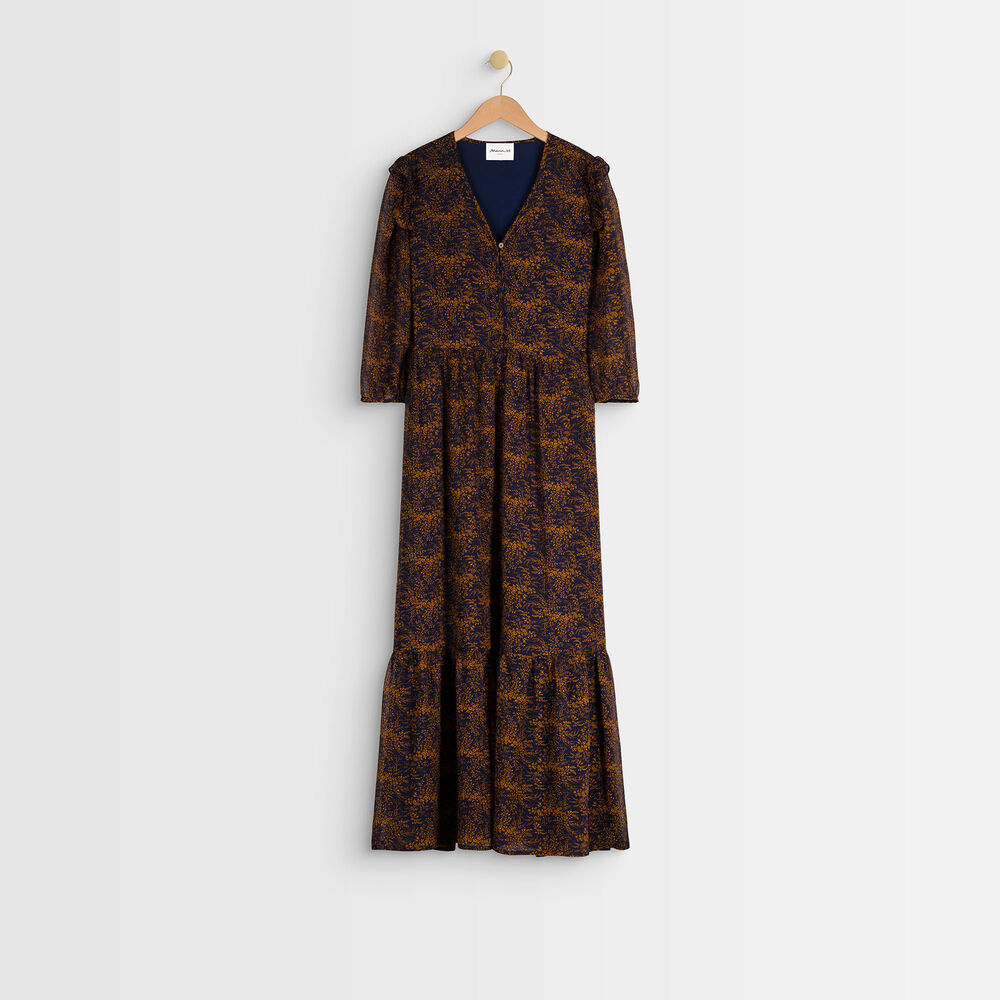 Robe longue imprimée claire tomette.