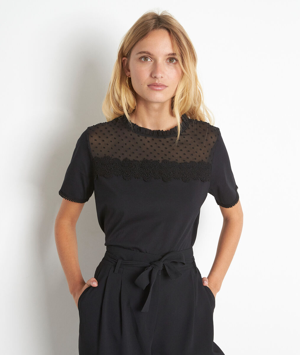Tee-shirt en dentelle Dixie | 1-2-3 Tee-shirt en dentelle Dixie PhotoZ | 1-2-3