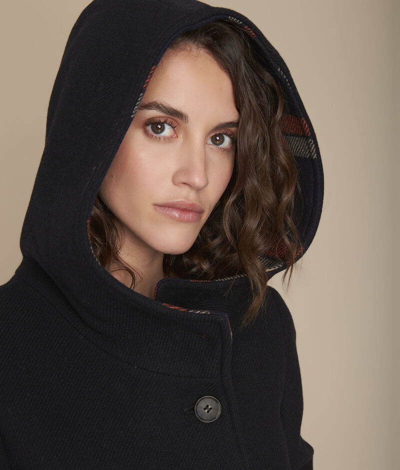 Manteau marine à capuche trudy marine.