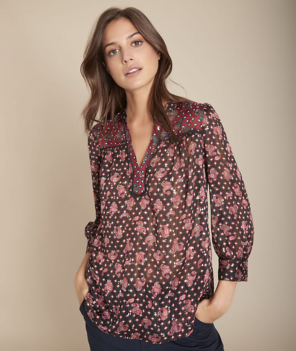 Blouse imprimé lurex Menora | 1-2-3 Blouse imprimé lurex Menora PhotoZ | 1-2-3