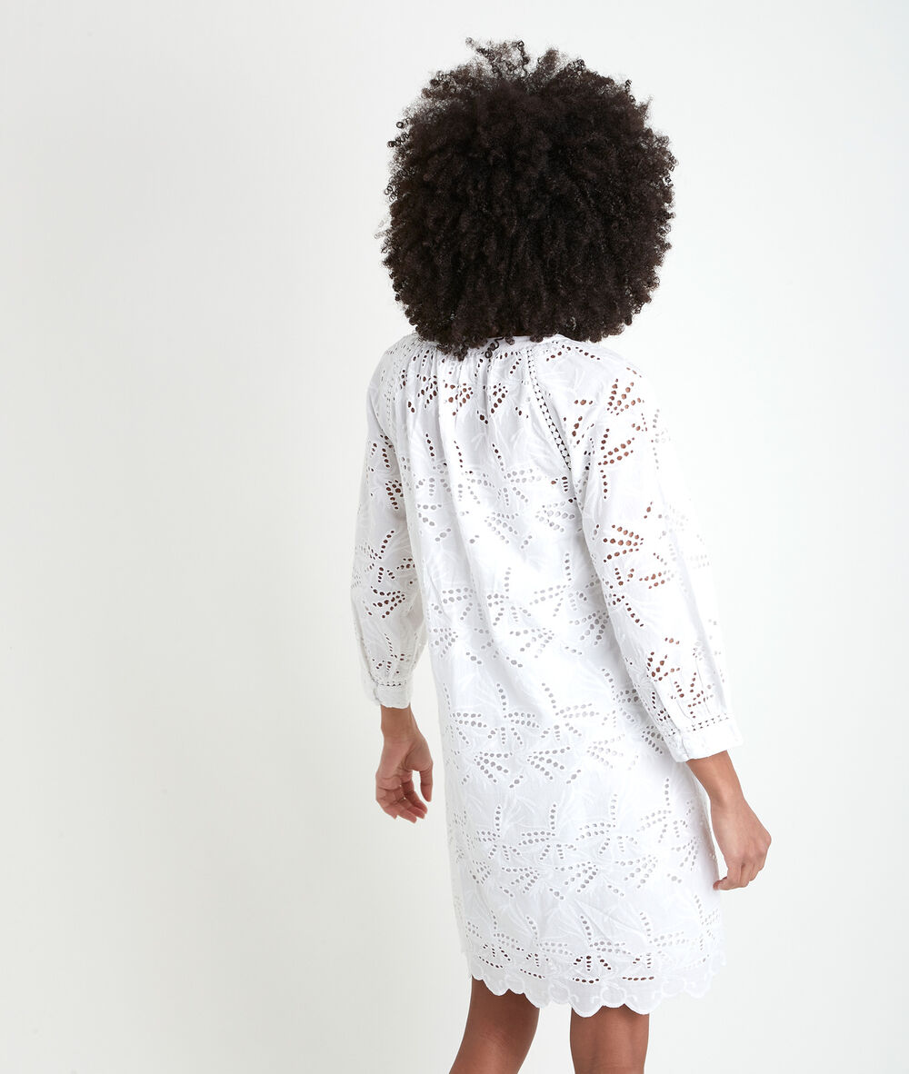 Robe brodée écrue coco ecru.