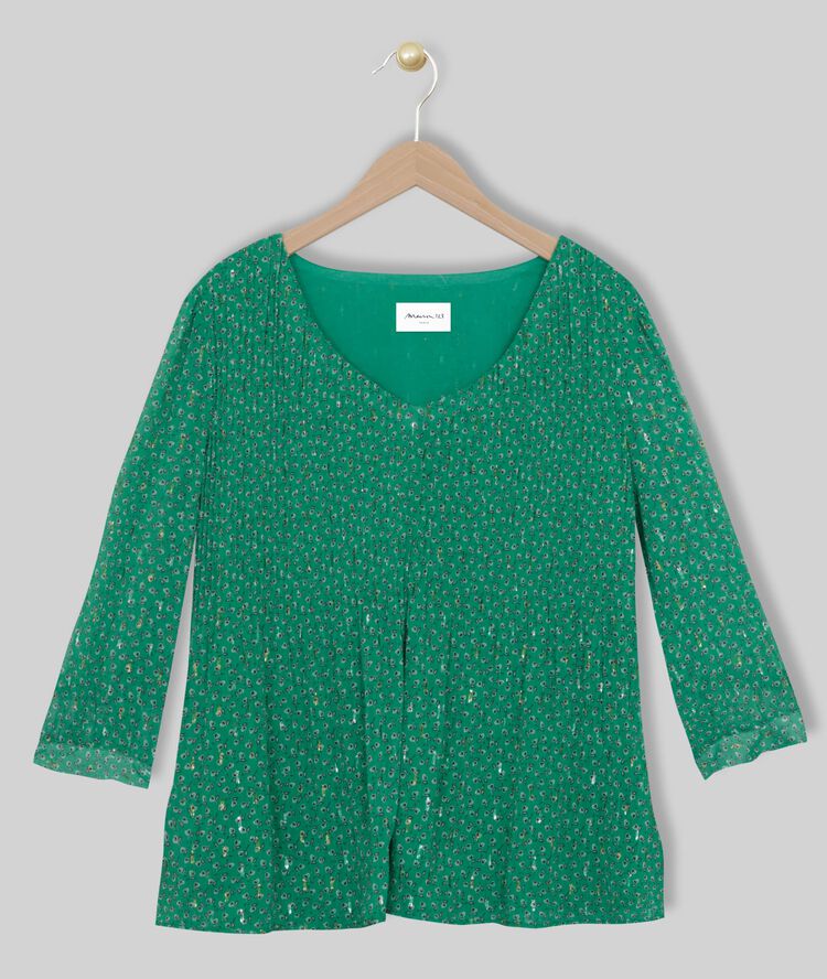 Blouse plissée imprimée eva prairie.
