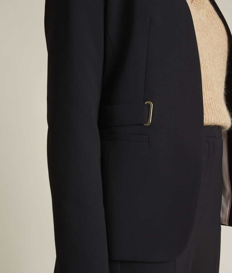 Veste en microfibre noire beatrice noir.