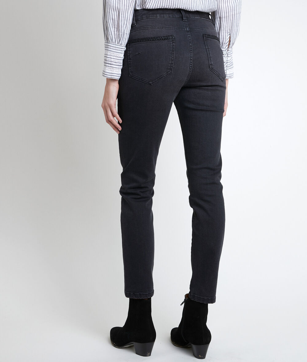 L'iconique slim jean tressé paco noir.