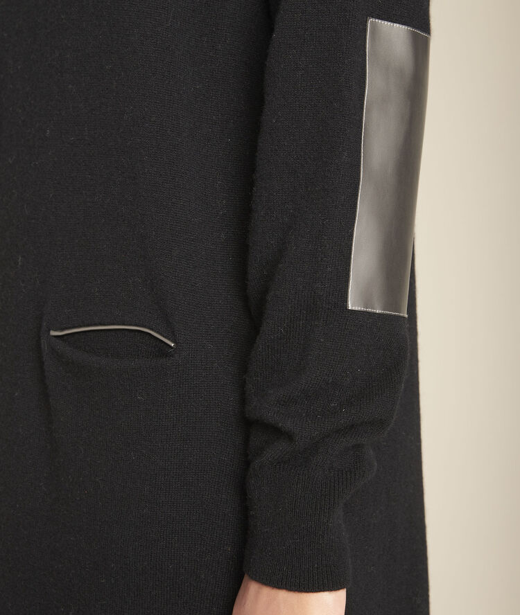 Robe en cachemire noire ficus noir.
