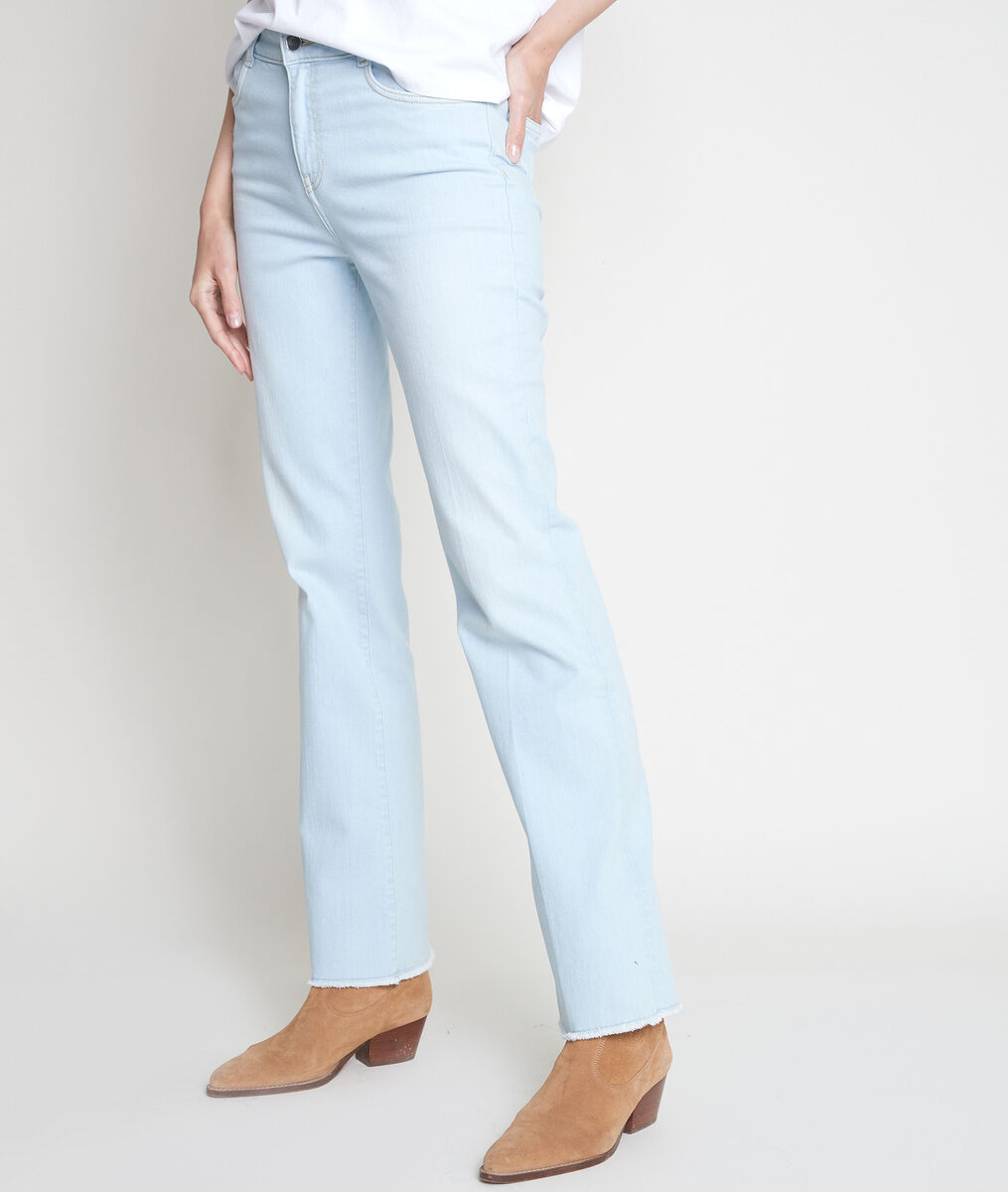 Jean flare à bords francs en coton bio bleu clair Fidji | 1-2-3 Jean flare à bords francs en coton bio bleu clair Fidji PhotoZ | 1-2-3
