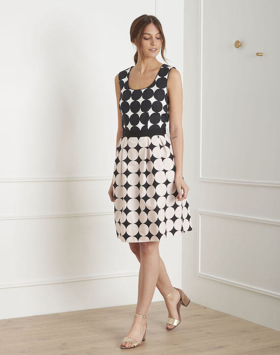 Robe noir & blanc imprimé pois Hisis | 1-2-3 Robe noir & blanc imprimé pois Hisis PhotoZ | 1-2-3