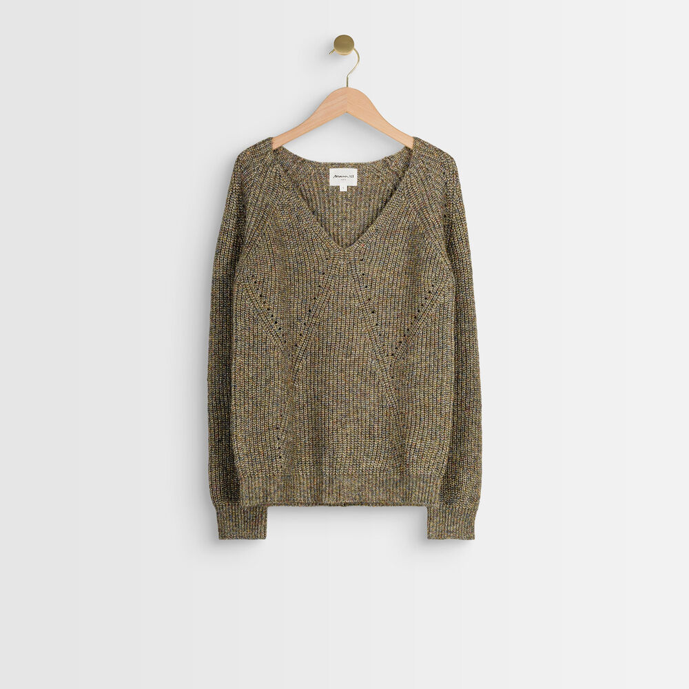 Pull fantaisie lurex vert rubben sauge.