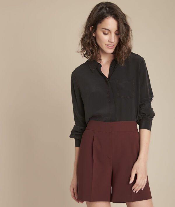 Short en microfibre ébène Elie | 1-2-3 Short en microfibre ébène Elie PhotoZ | 1-2-3