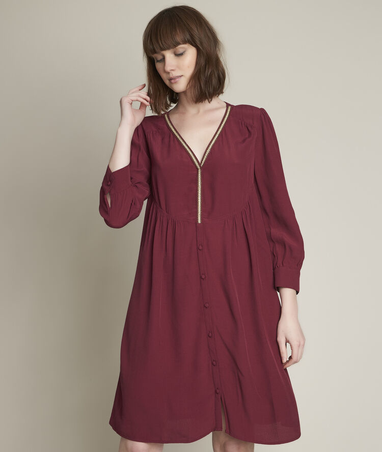 Flie&szlig;endes kleid chlotilde pfirsich.