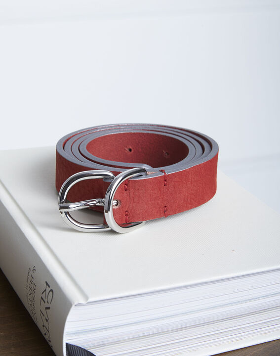 Ceinture en cuir rouge Quorentin | 1-2-3 Ceinture en cuir rouge Quorentin PhotoZ | 1-2-3