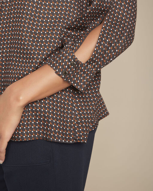 Blouse noire imprimée melena noir.
