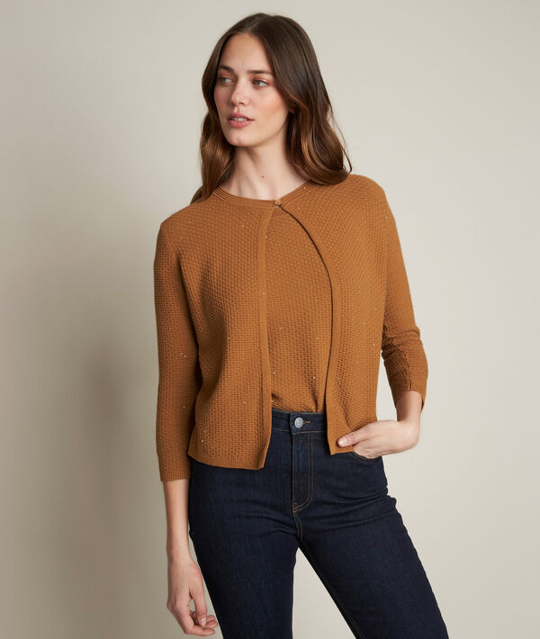 Gilet tabac sequins David | 1-2-3 Gilet tabac sequins David PhotoZ | 1-2-3