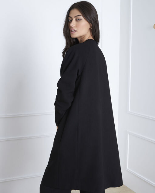 Manteau noir broderies dionne noir.
