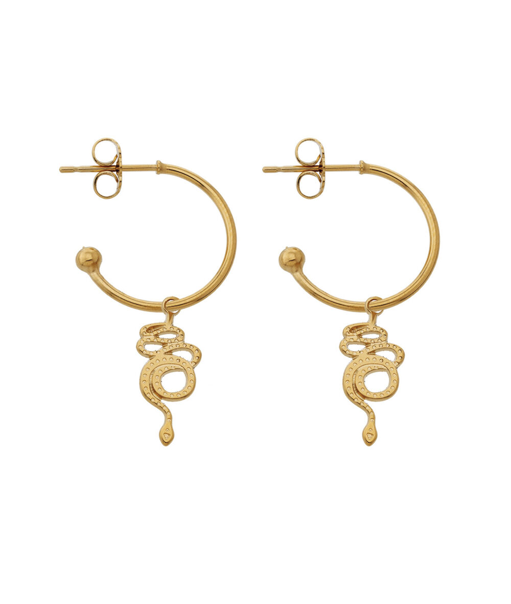 Boucles d'oreilles serpent or bijoux léone or.