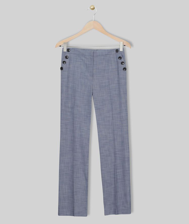 Pantalon à ponts large ilario marine.