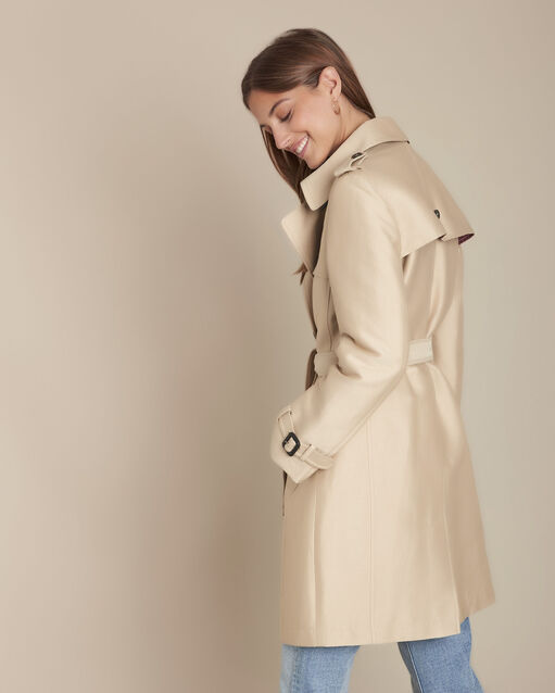 Trench havane double boutonnage quelynn camel.