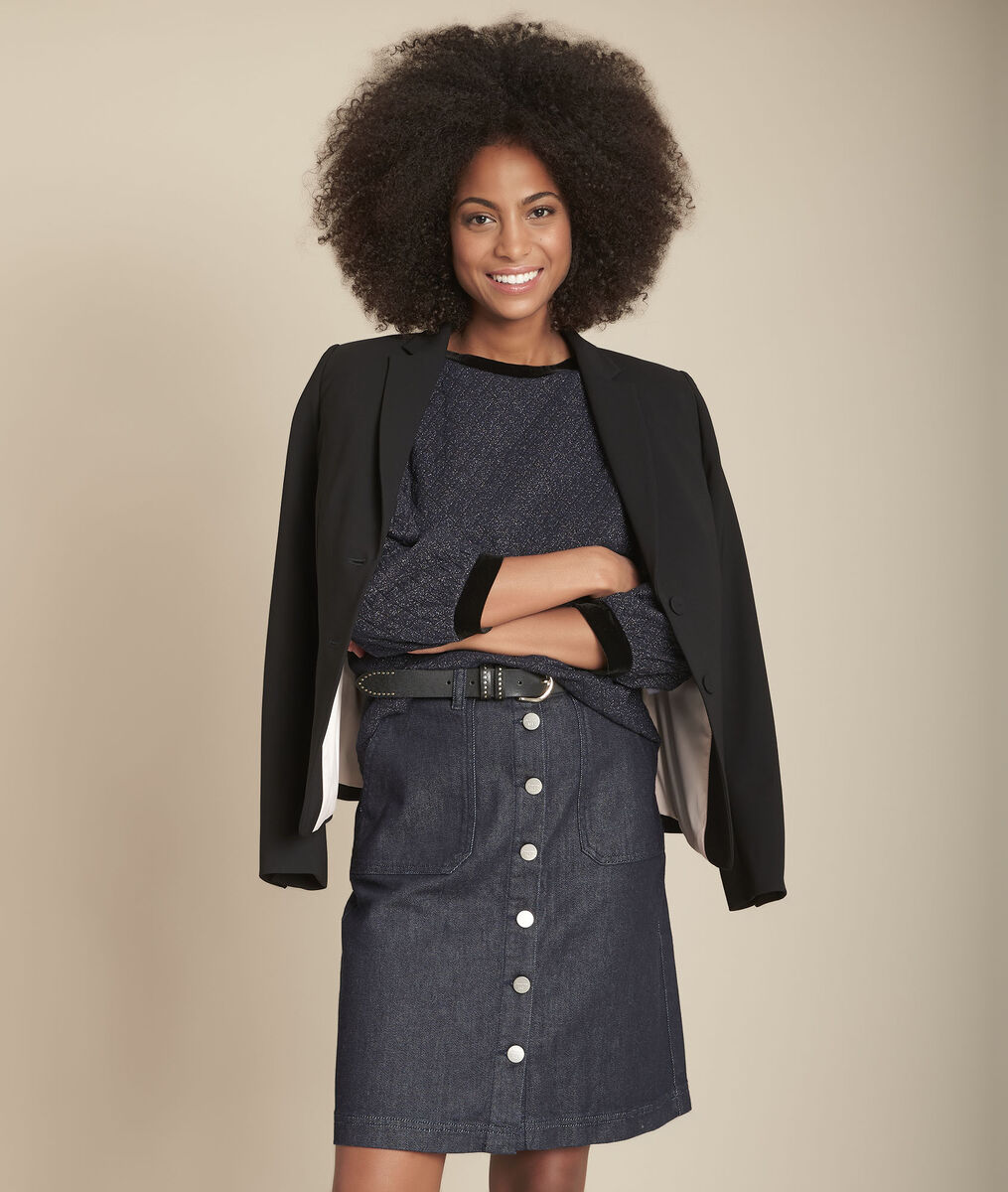 Jupe taille haute denim Kriss | 1-2-3 Jupe taille haute denim Kriss PhotoZ | 1-2-3
