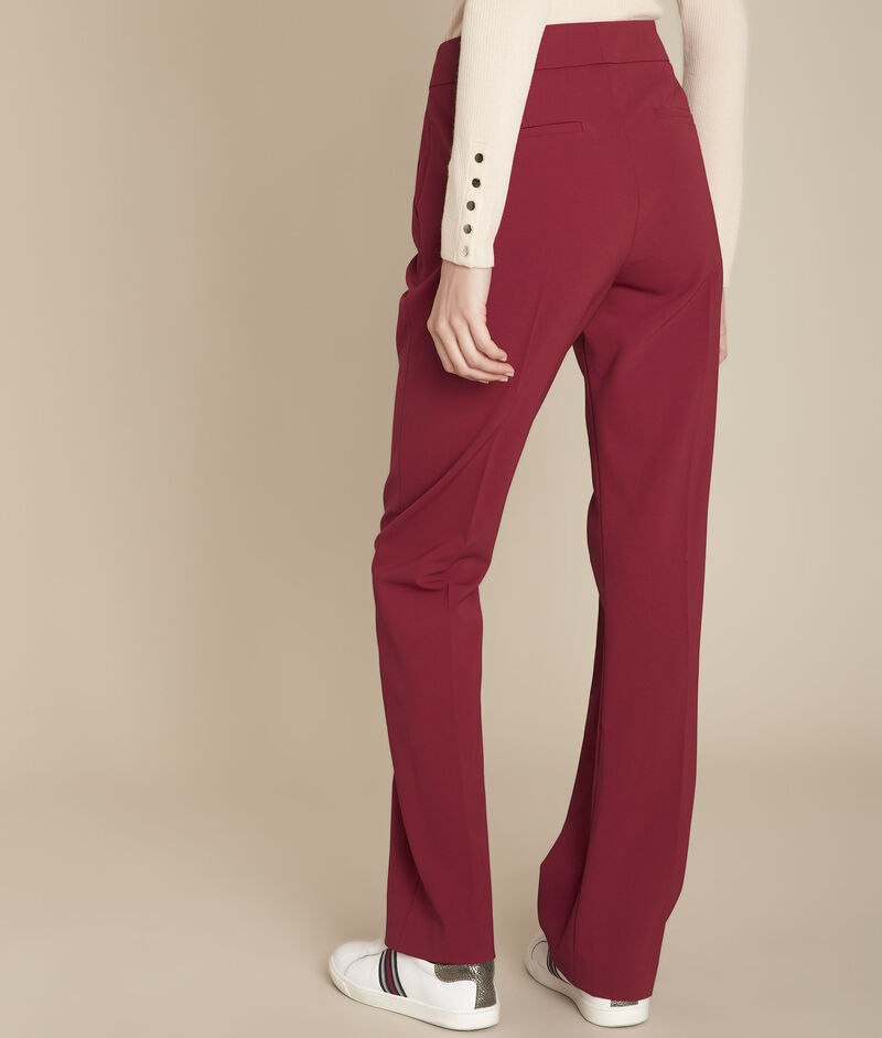 Pantalon flare en microfibre elias bordeaux.