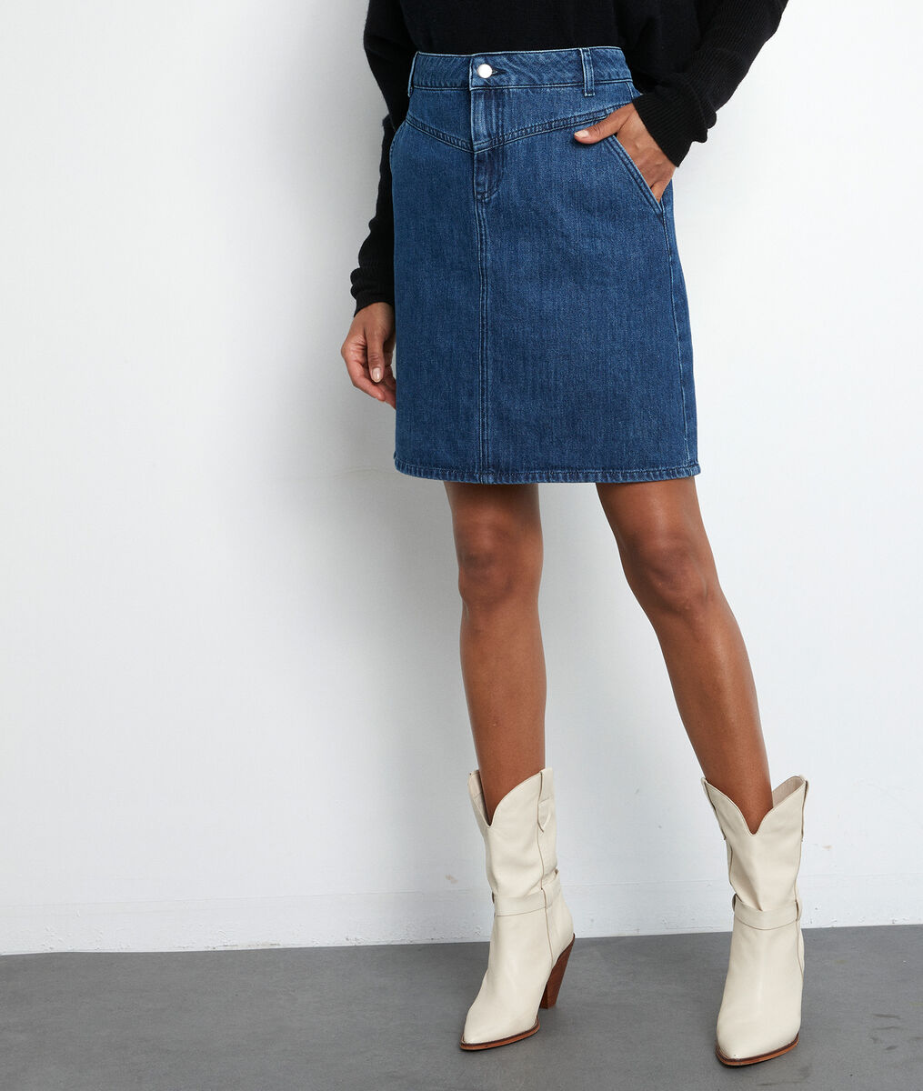 Mini-jupe en denim brut Francesca | 1-2-3 Mini-jupe en denim brut Francesca PhotoZ | 1-2-3