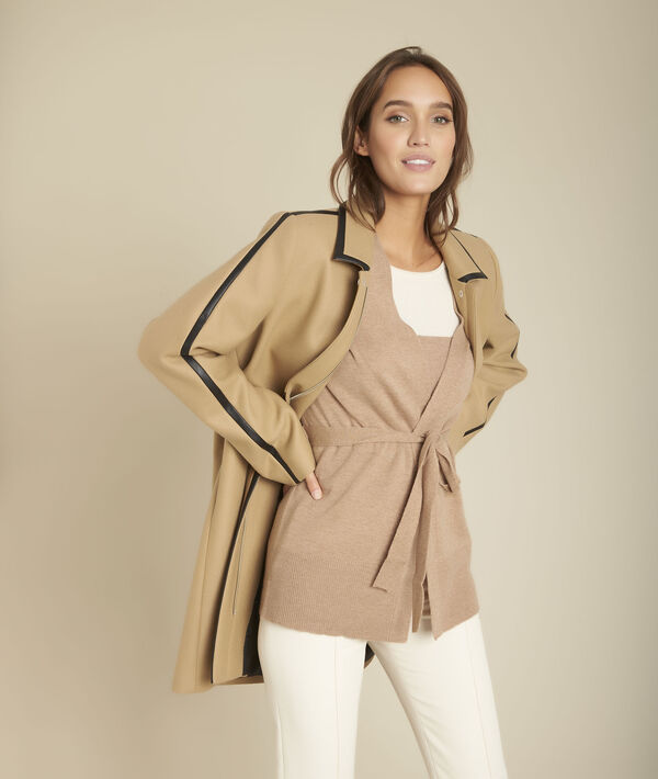 Gilet en cachemire ceinturé havane Fougere | 1-2-3 Gilet en cachemire ceinturé havane Fougere PhotoZ | 1-2-3