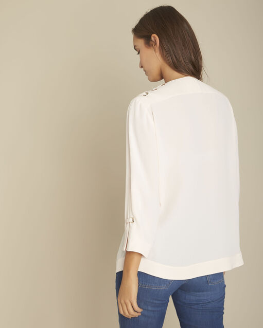 Blouse beige à oeillets melody ble.