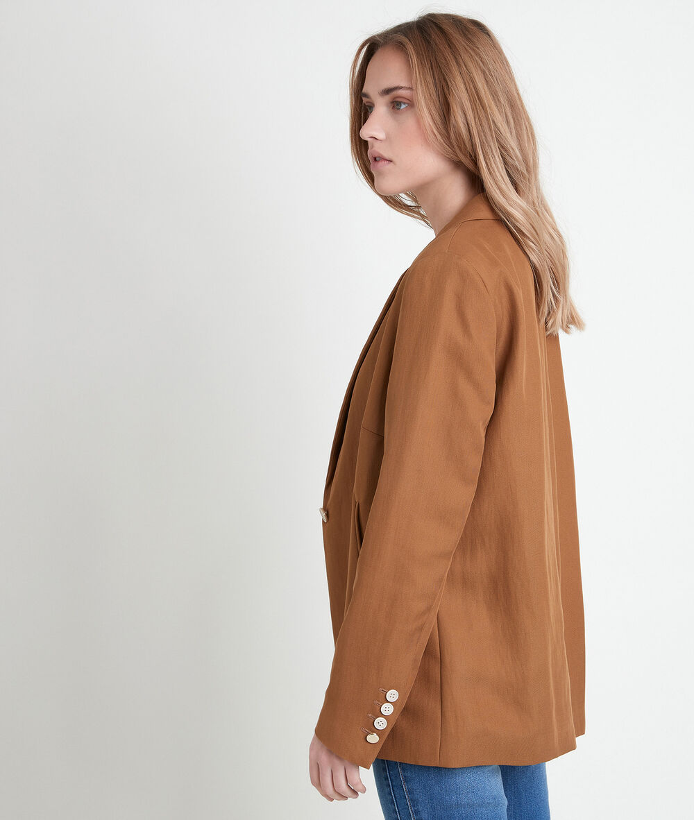 Veste en tencel tabac tily tabac.