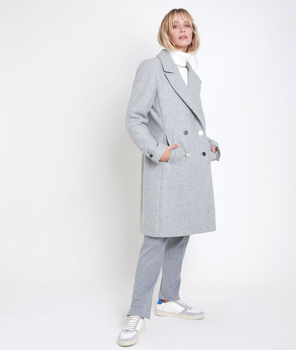 Manteau droit gris Jeff | 1-2-3 Manteau droit gris Jeff PhotoZ | 1-2-3