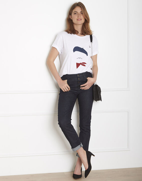 Tee-shirt écru imprimé Palo Maison FT | 1-2-3 Tee-shirt écru imprimé Palo Maison FT PhotoZ | 1-2-3