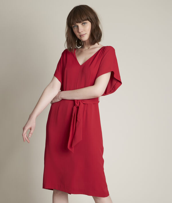 Robe en crêpe ceinturée Ofélie | 1-2-3 Robe en crêpe ceinturée Ofélie PhotoZ | 1-2-3