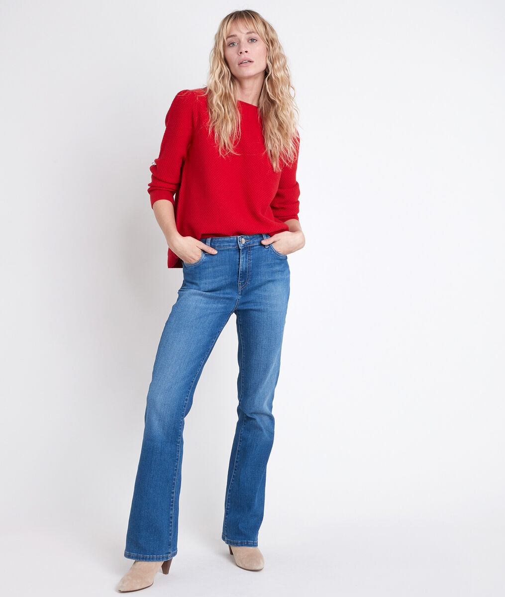 Pull rouge maille fantaisie Amore | 1-2-3 Pull rouge maille fantaisie Amore PhotoZ | 1-2-3