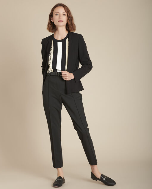 Sweatshirt mit tierfell-druckmuster marta schwarz.