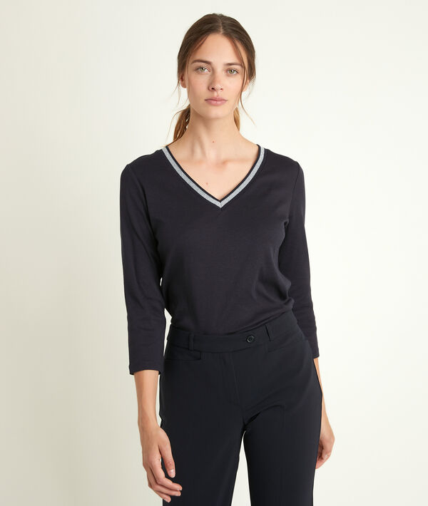 Tee-shirt marine encolure fantaisie Calypso | 1-2-3 Tee-shirt marine encolure fantaisie Calypso PhotoZ | 1-2-3
