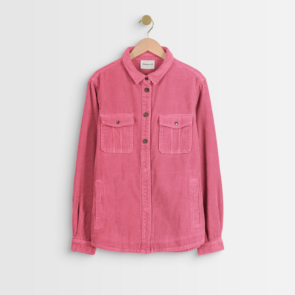 Surchemise rose en velours perle rose.
