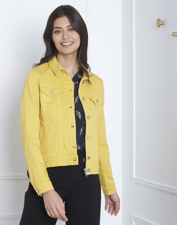 Veste jaune en jean Clem | 1-2-3 Veste jaune en jean Clem PhotoZ | 1-2-3