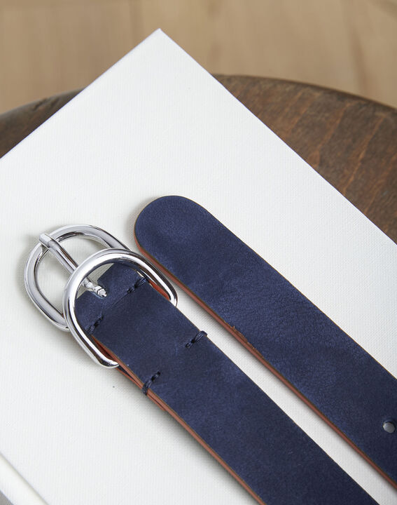 Ceinture en cuir marine Quorentin | 1-2-3 Ceinture en cuir marine Quorentin PhotoZ | 1-2-3