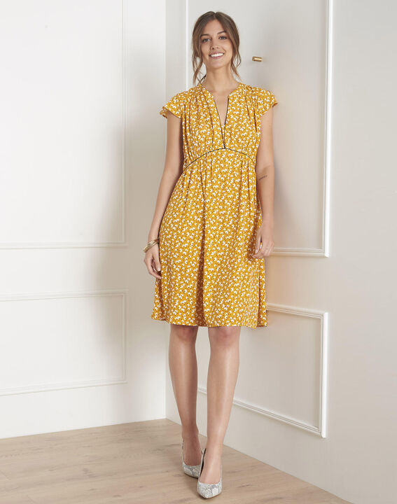 Robe jaune imprimée Lemon | 1-2-3 Robe jaune imprimée Lemon PhotoZ | 1-2-3