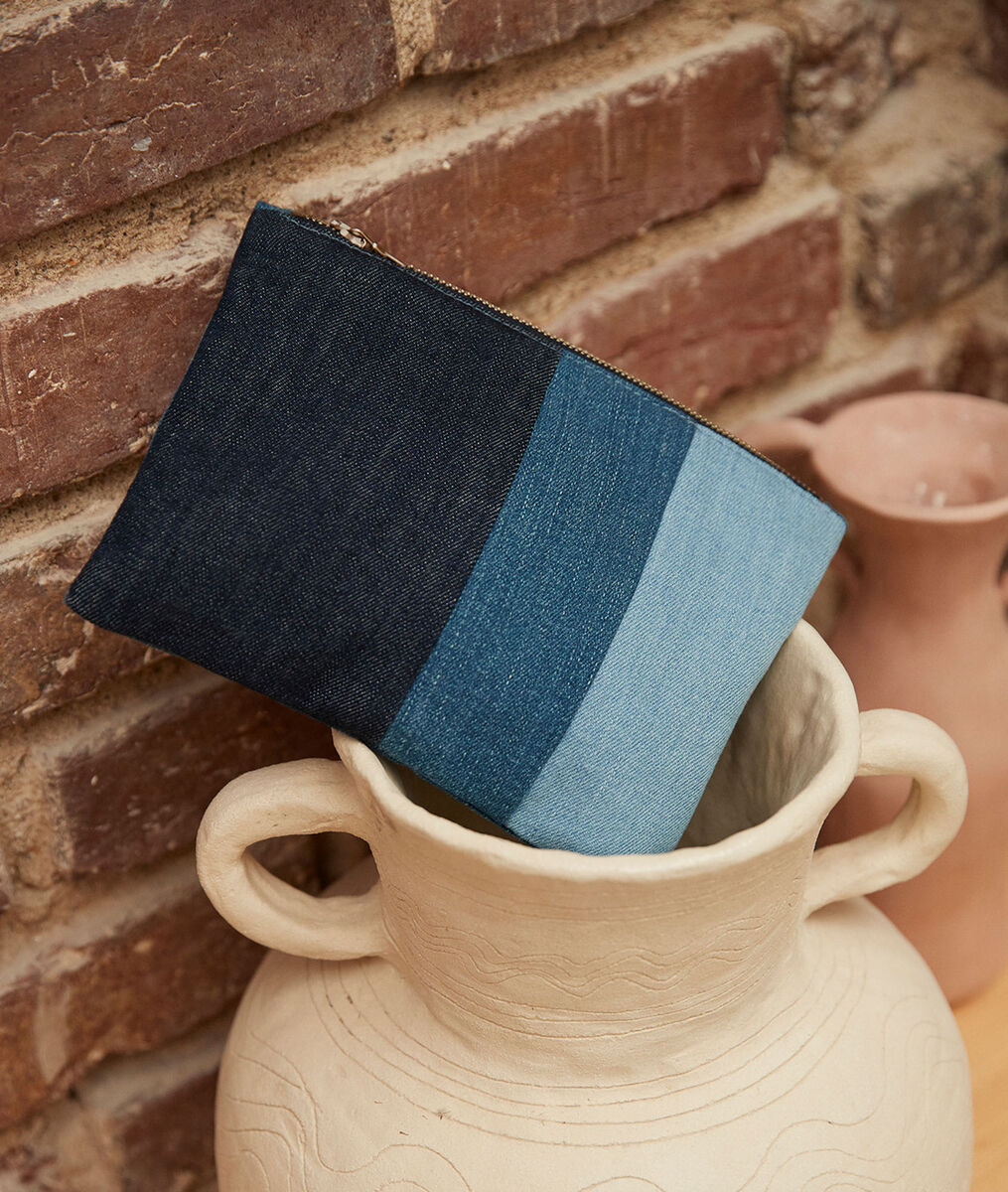 Pochette en denim eco-responsable | 1-2-3 Pochette en denim eco-responsable PhotoZ | 1-2-3