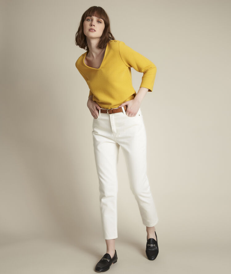 Gelbes top mit glanzeffekt regate honiggelb.