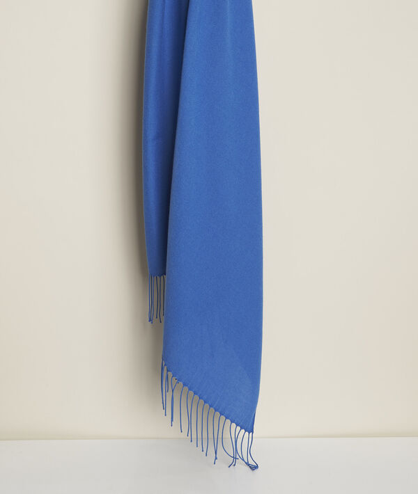 Foulard indigo à franges Fossette | 1-2-3 Foulard indigo à franges Fossette PhotoZ | 1-2-3
